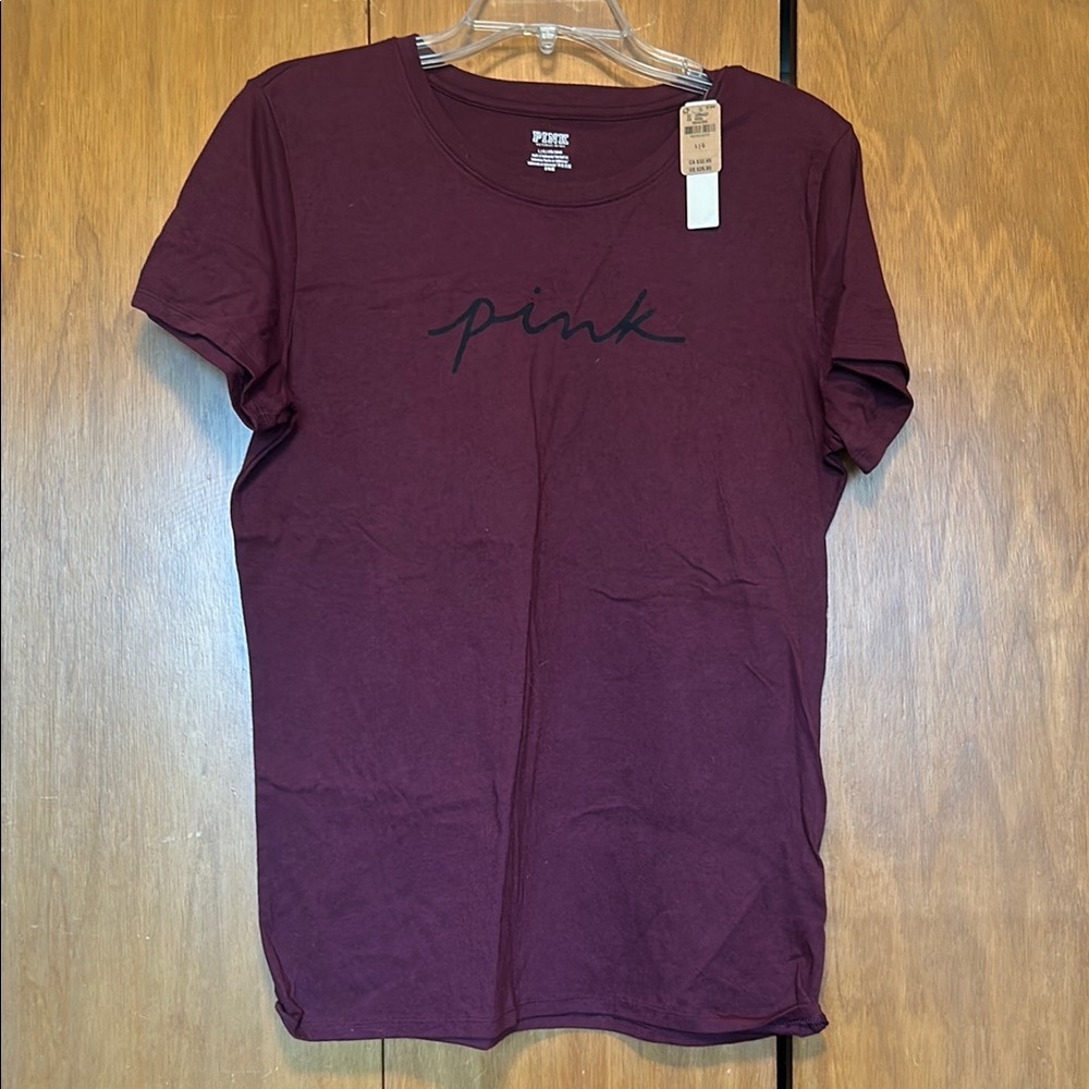 PINK Victoria's Secret Maroon T-Shirt